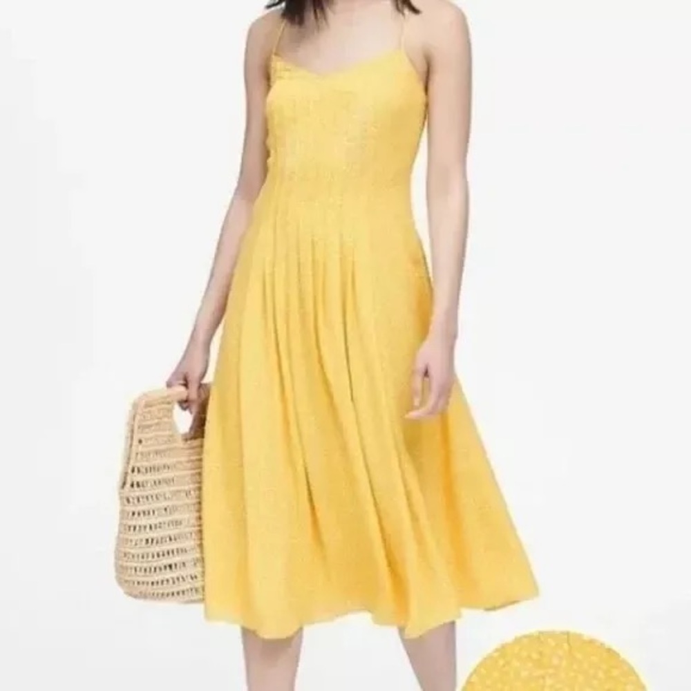 Banana Republic, yellow, spaghetti strapped dress. SIZE 8. LIKE NEW!